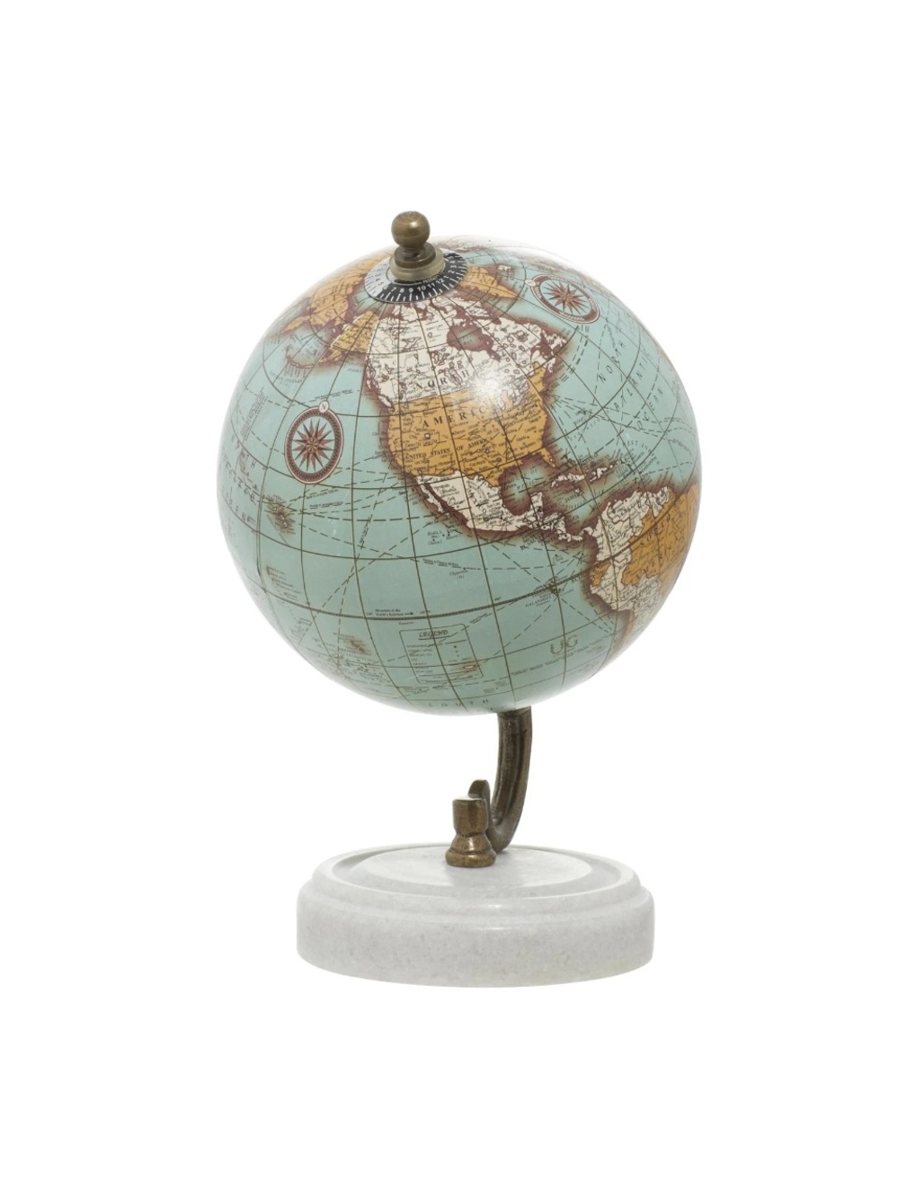 DECO 79 NWT world globe with marble base -5x5x8